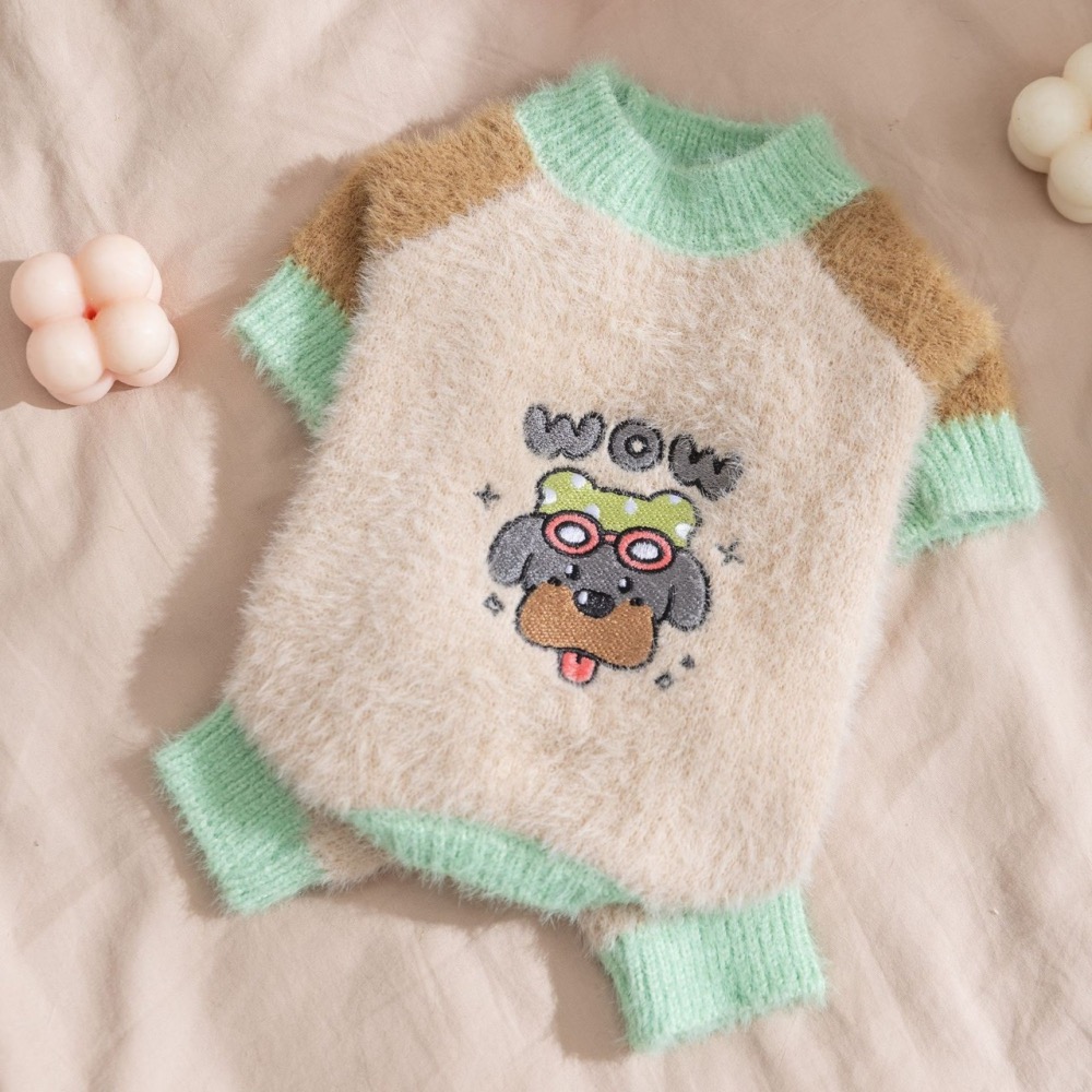 【汪喵森活】 仿貂毛 2色柔軟 四腳衣 打底衣 寵物毛衣 狗衣服 寵物衣服 秋冬服飾 小型犬 雪納瑞 比熊 貴賓 貓咪-細節圖11