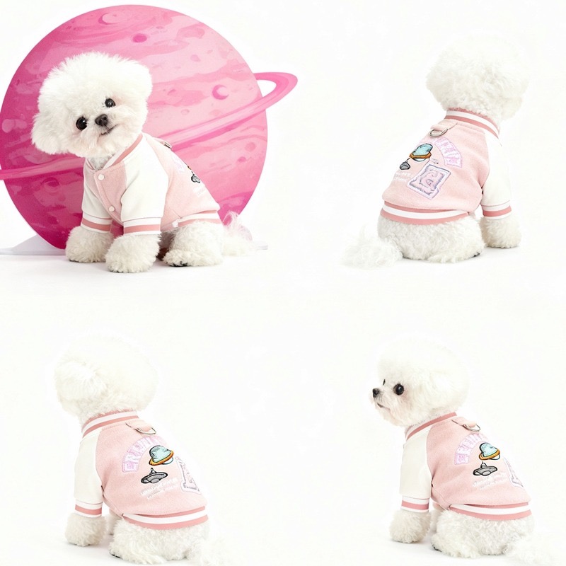 【汪喵森活】 CREATE1 拼接袖 棒球外套 狗衣服 寵物衣服 秋冬服飾 小型犬 雪納瑞 比熊 貴賓 貓咪 西高地-細節圖6