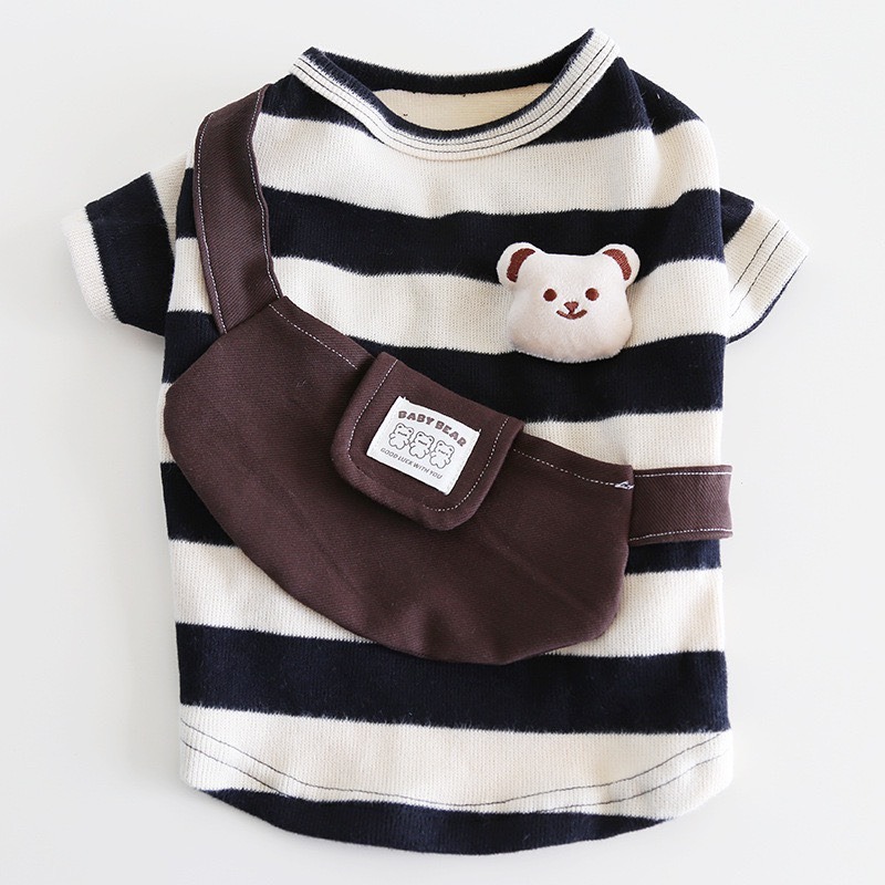 【汪喵森活】BABY BEAR 背包條紋衣 狗衣服 比熊 博美 貴賓 貓咪 小型犬 法鬥 英鬥 柴犬 柯基-細節圖8