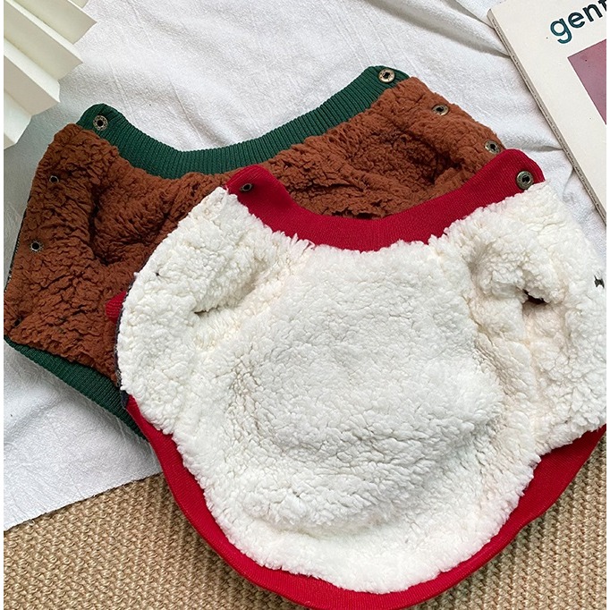 【汪喵森活】 聖誕蝴蝶結 格子背心 寵物背心 保暖背心 狗衣服 黃金獵犬 薩摩耶 柴犬 柯基 米克斯 邊境 貴賓 貓咪-細節圖4