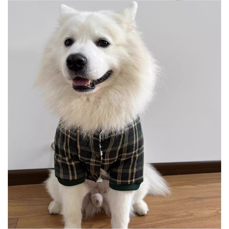 【汪喵森活】 聖誕蝴蝶結 格子背心 寵物背心 保暖背心 狗衣服 黃金獵犬 薩摩耶 柴犬 柯基 米克斯 邊境 貴賓 貓咪-細節圖6