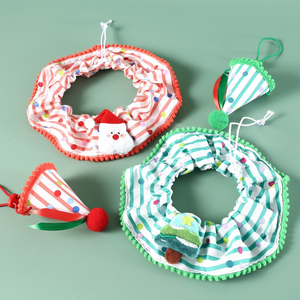 【汪喵森活】 聖誕節 領巾 脖圍可調 聖誕老人 聖誕樹 寵物項鍊 寵物領巾 聖誕圍巾 狗圍巾 狗圍脖 貓圍巾 寵物飾品-細節圖6