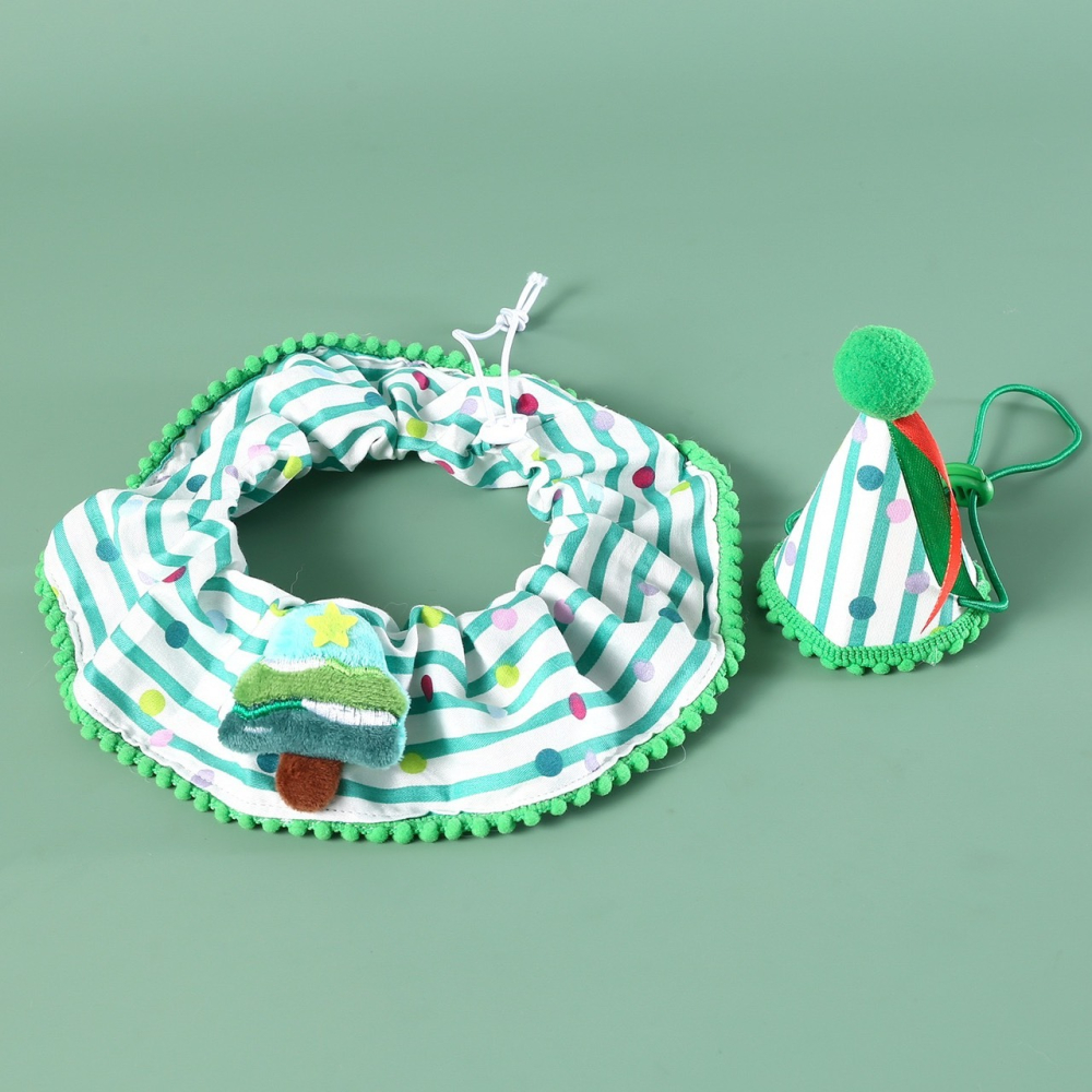 【汪喵森活】 聖誕節 領巾 脖圍可調 聖誕老人 聖誕樹 寵物項鍊 寵物領巾 聖誕圍巾 狗圍巾 狗圍脖 貓圍巾 寵物飾品-細節圖8