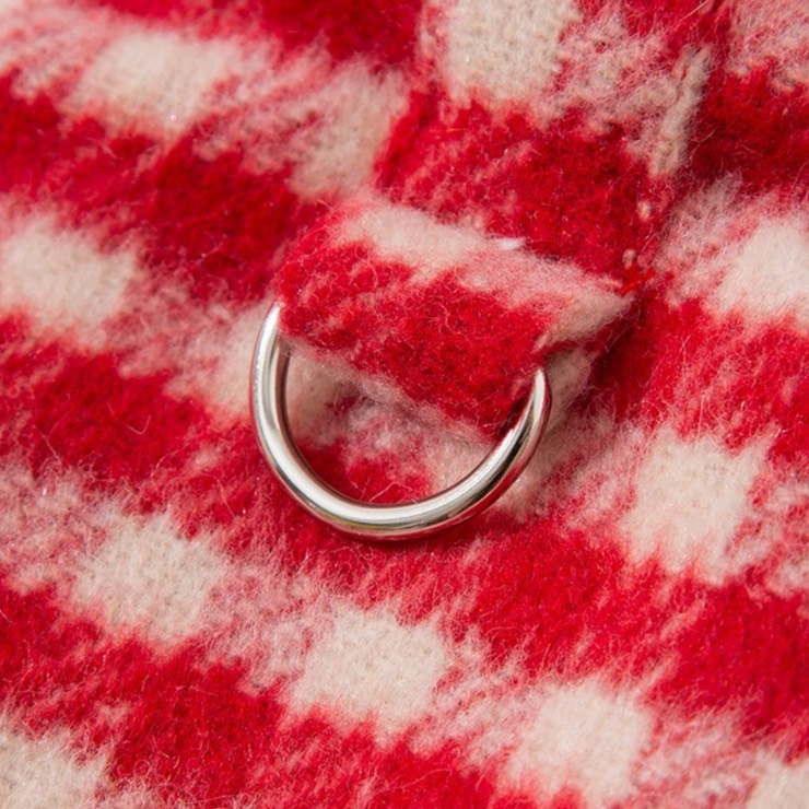 【汪喵森活】 Happy小狗 紅色格紋背心 過年衣服 紅色背心 過年 保暖背心 春節 寵物衣服 狗衣服 貓咪 新年 貓狗-細節圖9