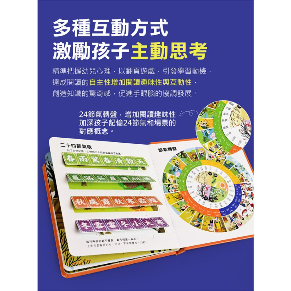 探秘小世界翻翻書 24節氣/唐詩宋詞/節日由來/漢字起源 風車出版 適合年齡：3歲以上-細節圖6