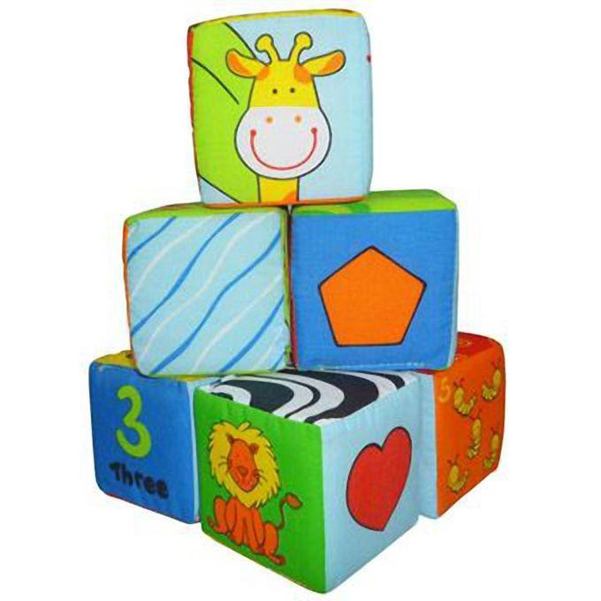 寶寶可愛動物布骰 風車出版 適合年齡：6個月以上 提供幼兒視覺、聽覺、觸覺等多方面的全位發展-細節圖3