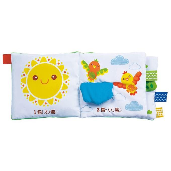 我的毛毛蟲視覺遊戲布書/動物123 寶寶的觸覺認知布書 風車出版 適合年齡：3個月以上 通過歐盟、ST安全檢驗-細節圖2