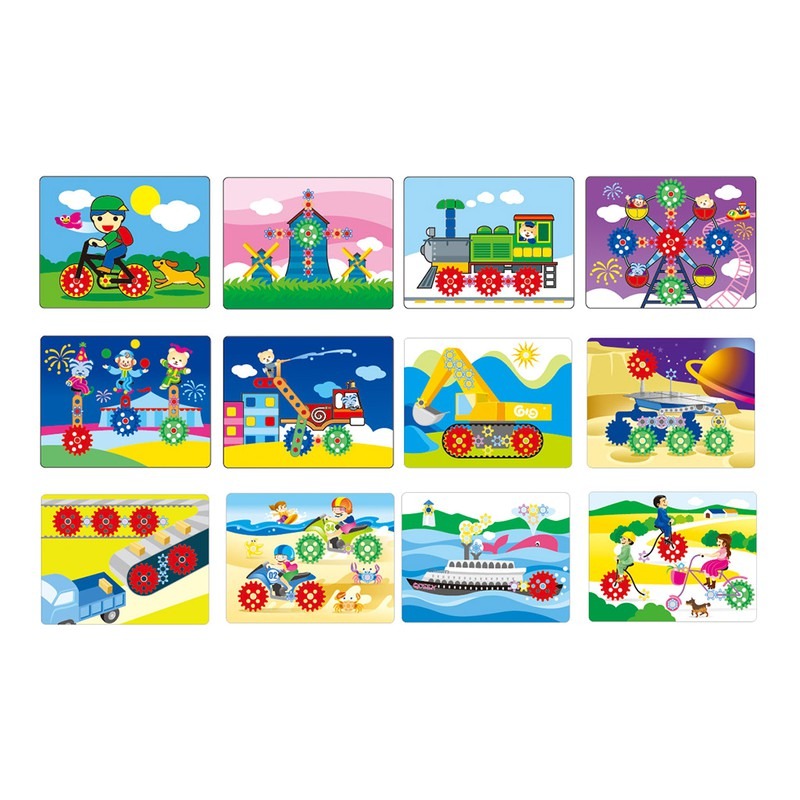智高學習版系列-齒輪紙卡 #1195-4 積木 兒童益智玩具 適合3歲以上 BSMI認證：M53095-細節圖3