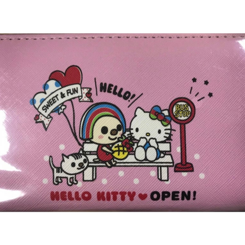 【小咪ㄉ家】7-11 Kitty open 聯名粉紅長皮夾 OPEN小將15週年萌萌聯名