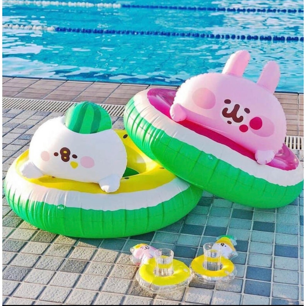 【小咪ㄉ家】7-11 卡納赫拉的小動物繽紛一夏泳圈組粉紅兔兔款-細節圖2