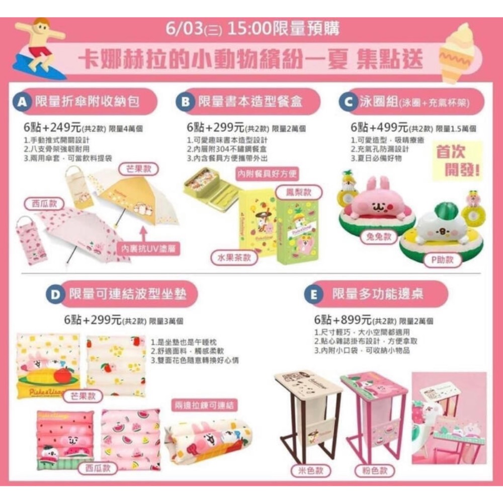 【小咪ㄉ家】7-11 卡納赫拉的小動物繽紛一夏泳圈組粉紅兔兔款-細節圖3