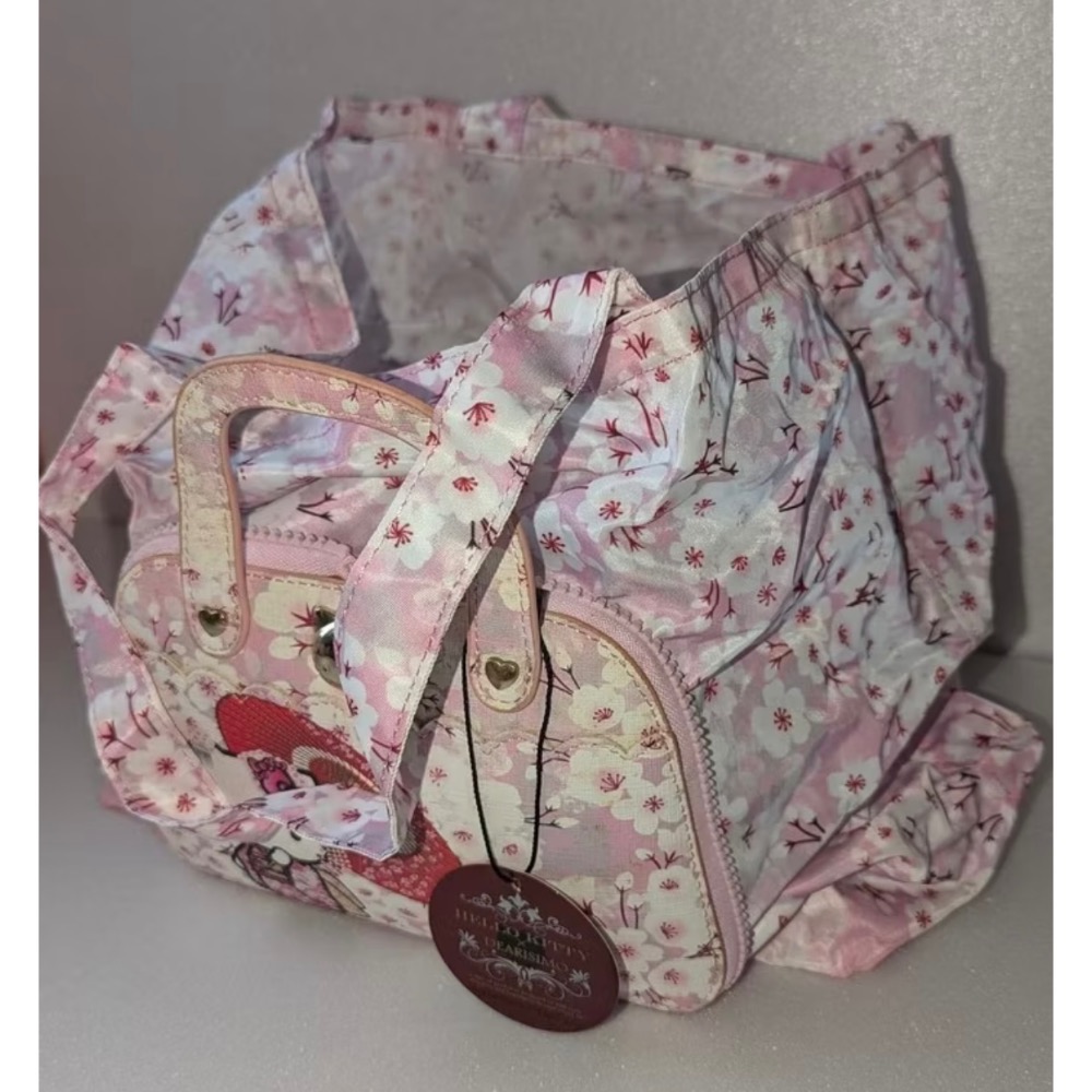 【小咪ㄉ家】日本限定HELLO KITTY x DEARISIMO聯名款摺疊和風購物袋環保托特包 裝飾包 手提包-細節圖4