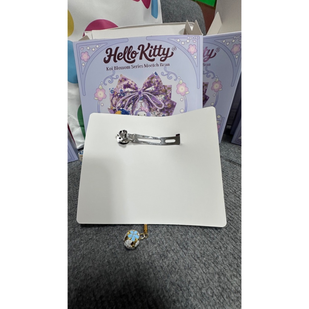 【小咪ㄉ家】全新Hello kitty華麗髮夾藍色款-細節圖2