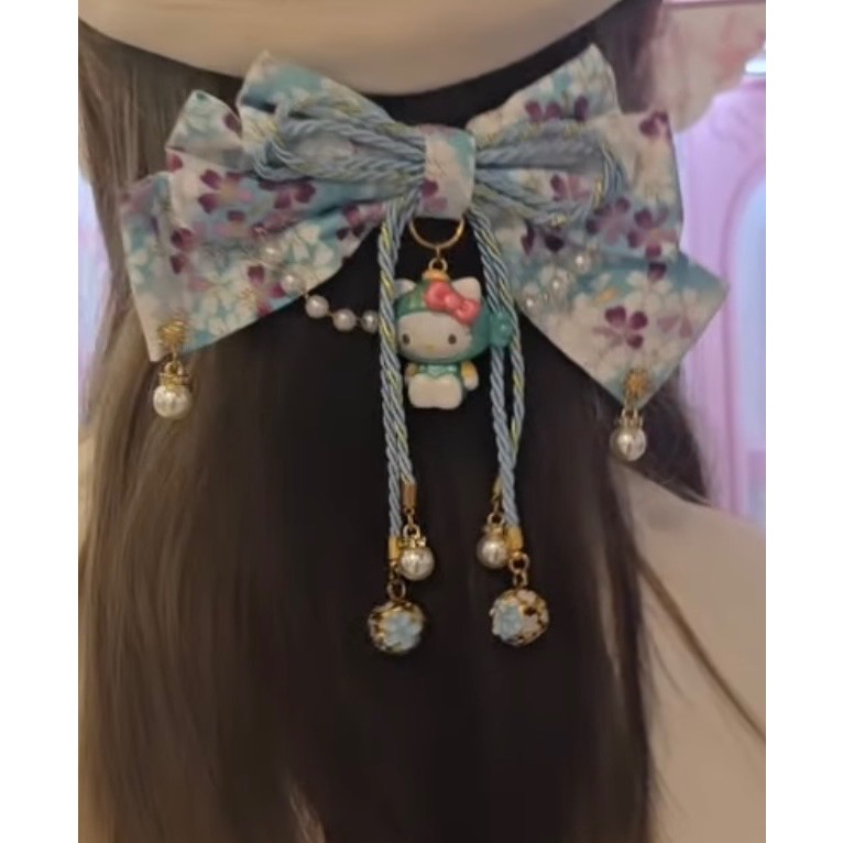 【小咪ㄉ家】全新Hello kitty華麗髮夾粉紅色款-細節圖5