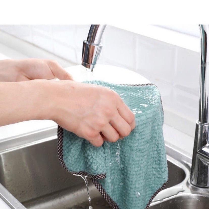 加厚珊瑚絨抹布 可懸掛 不沾油 可擦手 清潔抹布-細節圖3