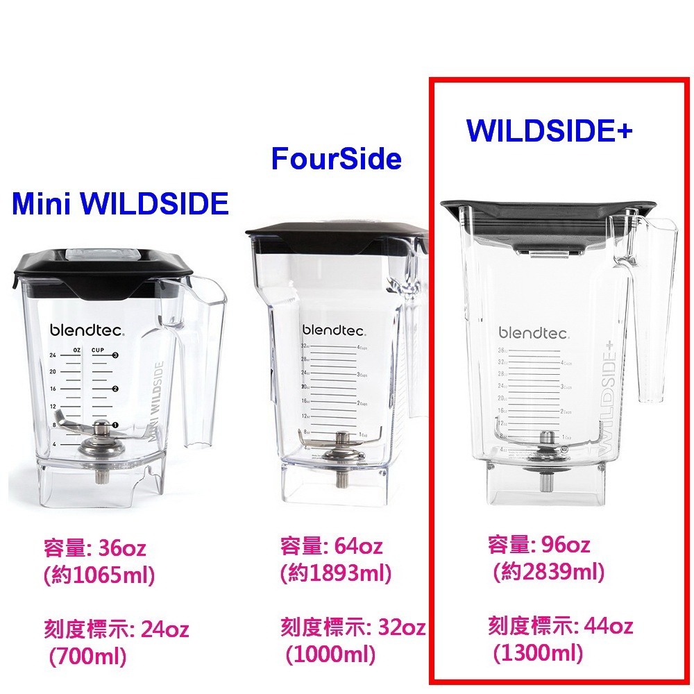 【美國Blendtec】WildSide Jar 容杯含蓋 96oz(美國原廠貨) 川山公司貨-細節圖2