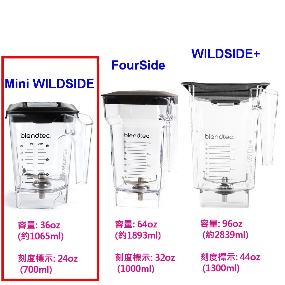 【美國Blendtec】Mini WildSide Jar 容杯含蓋 36oz(美國原廠貨) 川山公司貨-細節圖2