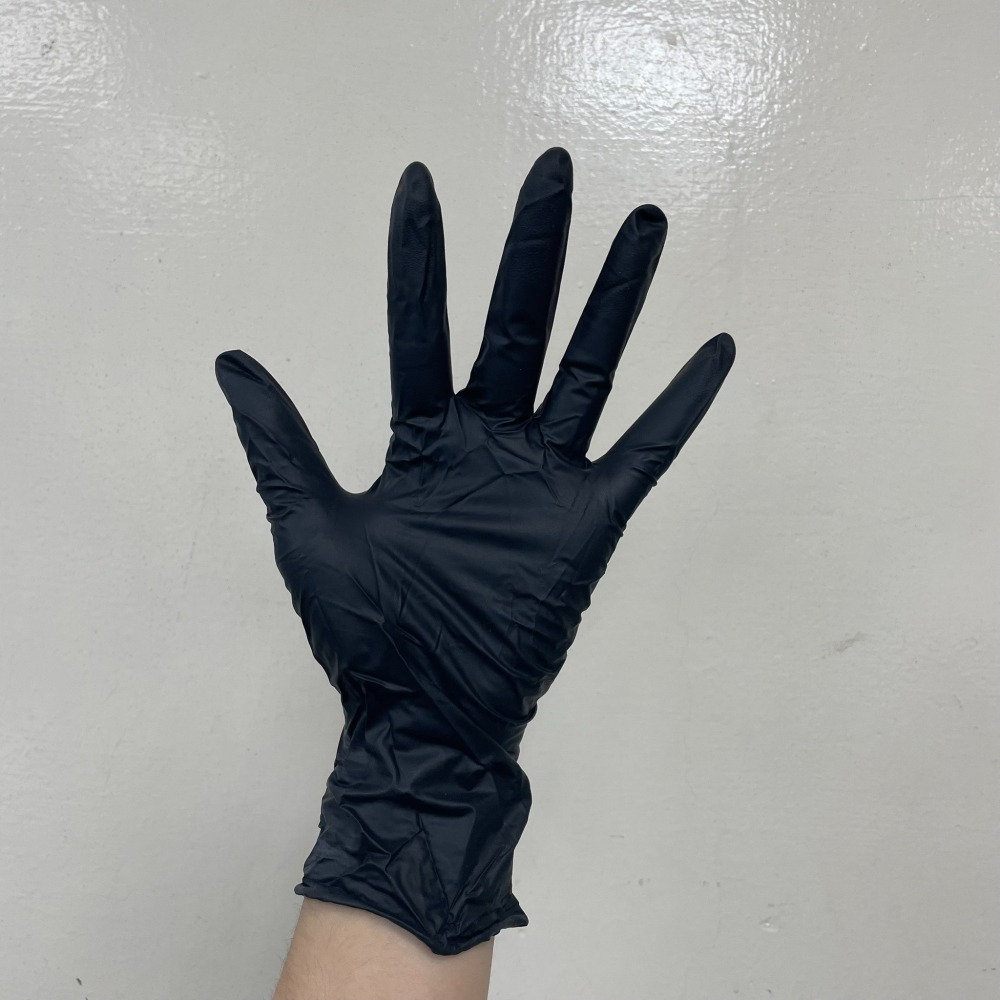 【現貨&有發票】NBR黑色手套 960E 強力手套 盒裝 無粉 合成橡膠 丁腈橡膠-細節圖2