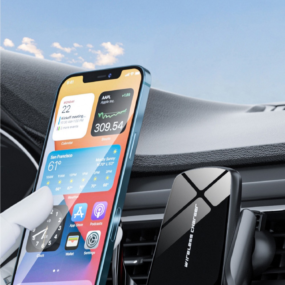 【3C小站】汽車充手機支架 車用無線充支架 手機支架 車載無線充支架 手機充電座 汽車手機支架 汽車支架-細節圖8