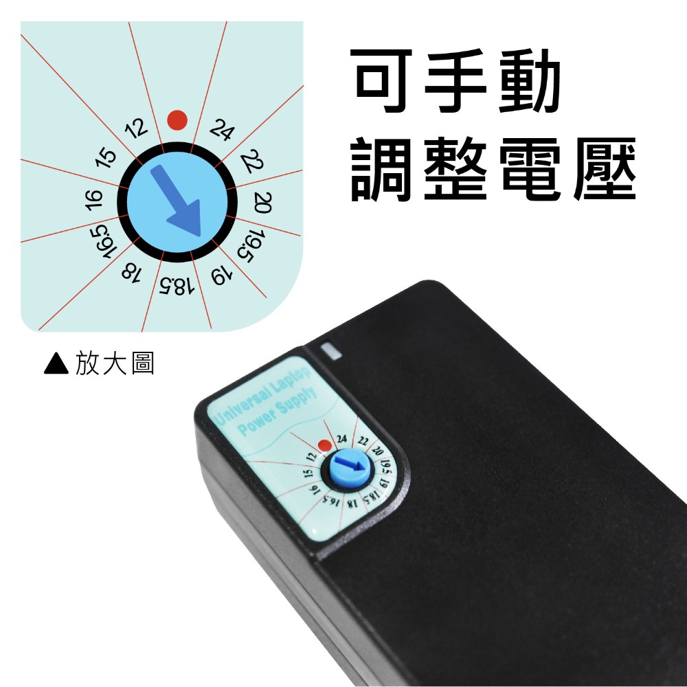 【3C小站】變壓器  萬用 ACER ASUS HP 東芝 各大品牌筆記型電腦 螢幕適用華碩 奇美 優派 宏碁等-細節圖2