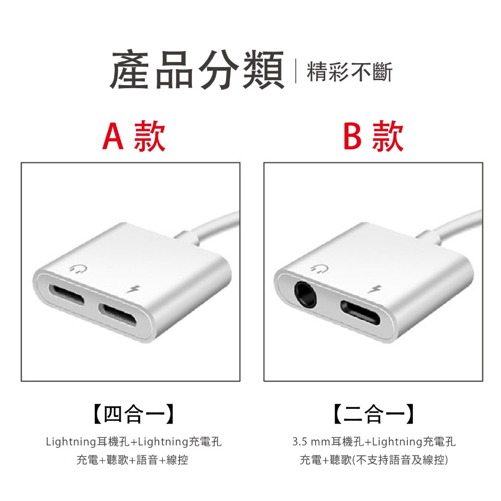 【3C小站】耳機轉接頭 二合一轉接器 iPhone轉接頭 Lightning轉接頭 IPHONE7/8/X 音源轉接線-細節圖2