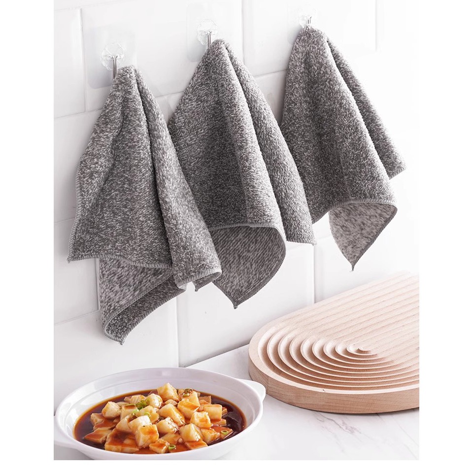 【3C小站】 竹碳抹布 洗碗布 家務清潔 柔軟 無水痕抹布 竹纖維洗碗巾 抹布 廚房抹布 去油抹布 萬用抹布 擦桌布-細節圖6