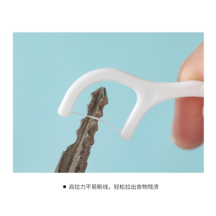 【3C小站】牙線棒 超細滑 牙籤 細滑牙線棒盒裝 50入 細滑牙籤棒 剃牙 口腔保健 牙縫清潔 牙間清潔-細節圖6