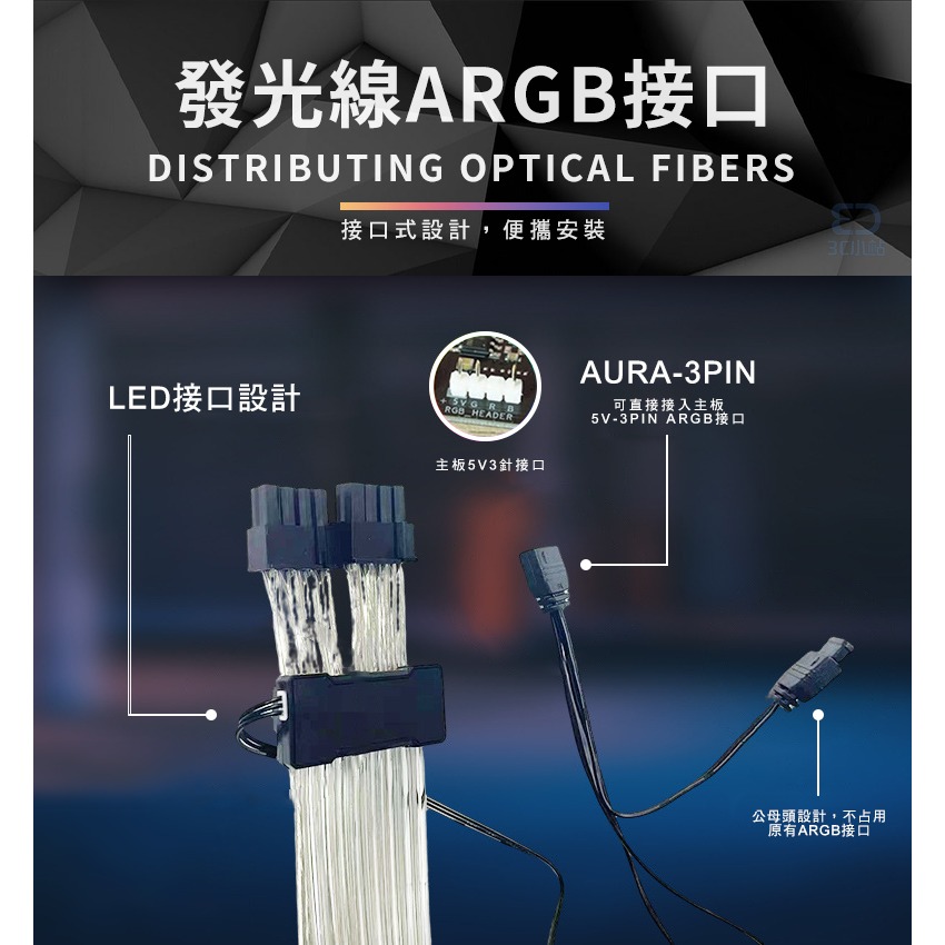 【3C小站】主板發光延長線 24pin DIY電源線 ARGB 5V3針 神光同步 2*8pin 燈光排線 電腦裝飾-細節圖5