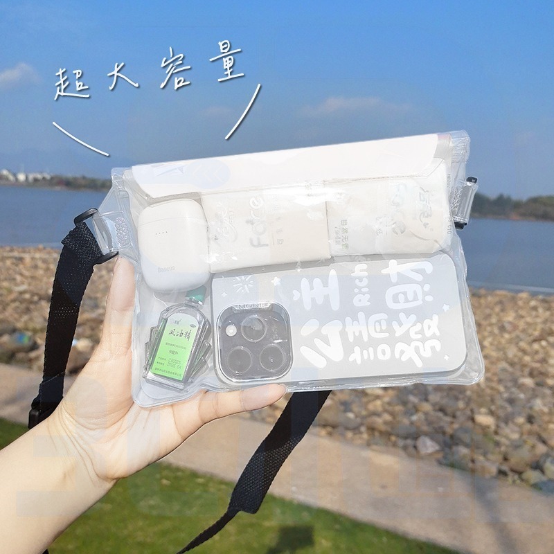 【3C小站】戶外防水腰包 手機防水袋 防水袋 游泳包 手機防水袋 防水腰包 玩水袋 大容量防水包 海灘包 玩水包-細節圖3