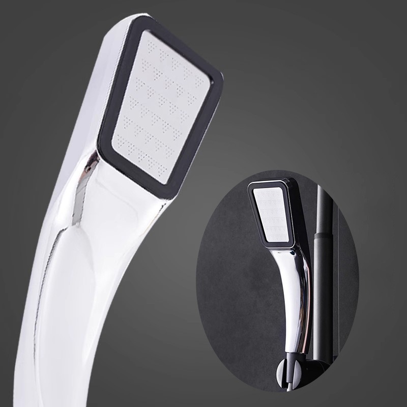 【3C小站】浴室蓮蓬頭 300孔 加壓花灑 方型增壓省水蓮蓬頭 蓮蓬頭 花灑 四分接口 蓮蓬頭組 衛浴花灑-細節圖3