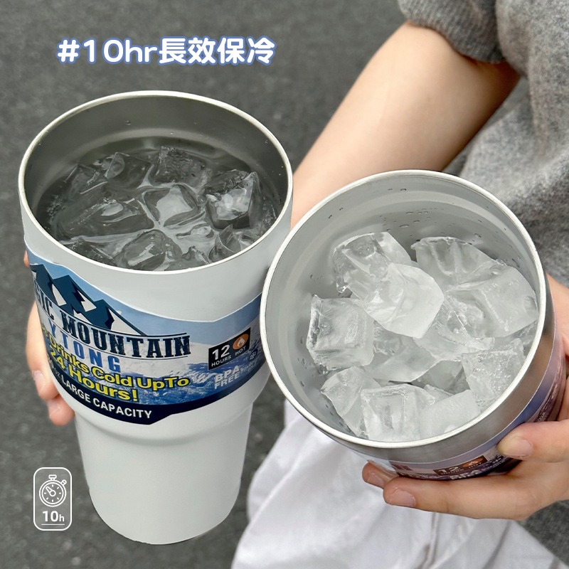 【3C小站】大容量900ml 30oz 304不鏽鋼 夏日必備 冰霸杯 保溫杯 保溫瓶 飲料杯 隨行杯 環保杯-細節圖3