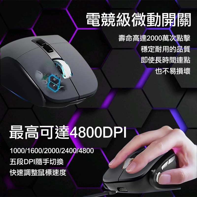 【3C小站】多鍵人體工學無線電競滑鼠 電競滑鼠 人體工學 無線電競滑鼠 精準射擊 無線滑鼠-細節圖7