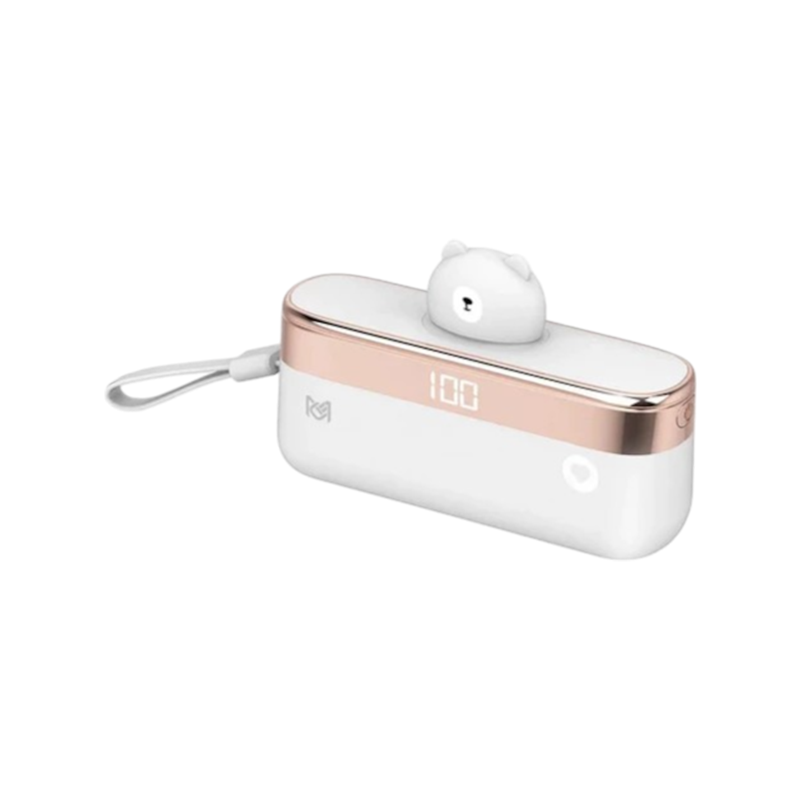 【3C小站】小熊造型 迷你口袋行動電源 直插式 即插即充 5000mah type-C 行動電源 自帶線 行充 快充-規格圖5
