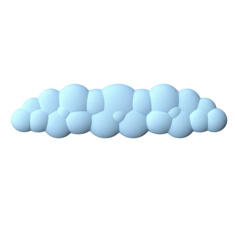 【3C小站】可愛雲朵鍵盤墊 辦公防滑護腕鍵盤墊 減壓手托 減壓鍵盤墊 硅膠護手腕墊 鍵盤墊 手托 雲朵鍵盤墊-規格圖6