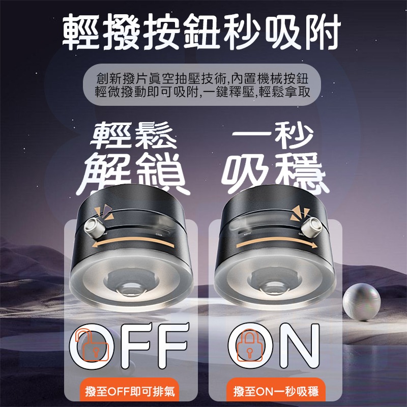 【3C小站】磁吸手機支架 車載手機支架 汽車手機支架 真空吸附手機支架 萬能吸附 車用手機支架 手機支架-細節圖2