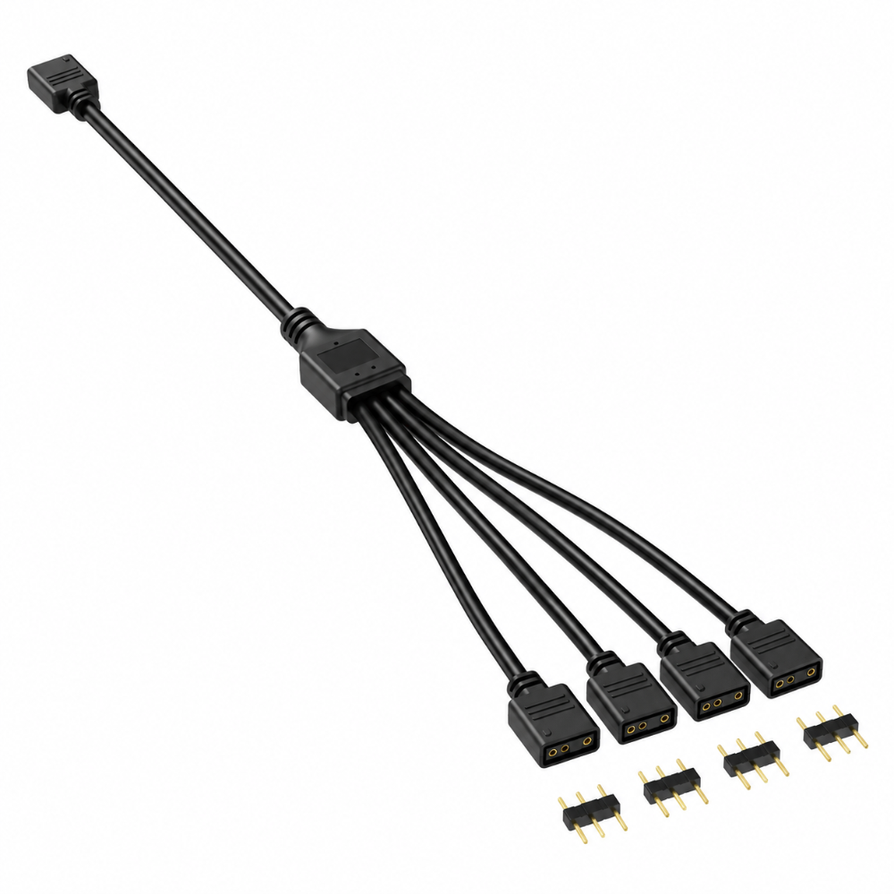 【3C小站】ARGB 5V 3PIN 延長線 1分2 1分3 1分4 RGB 主板 風扇 燈條 馬甲 擴展線 分接線-規格圖3