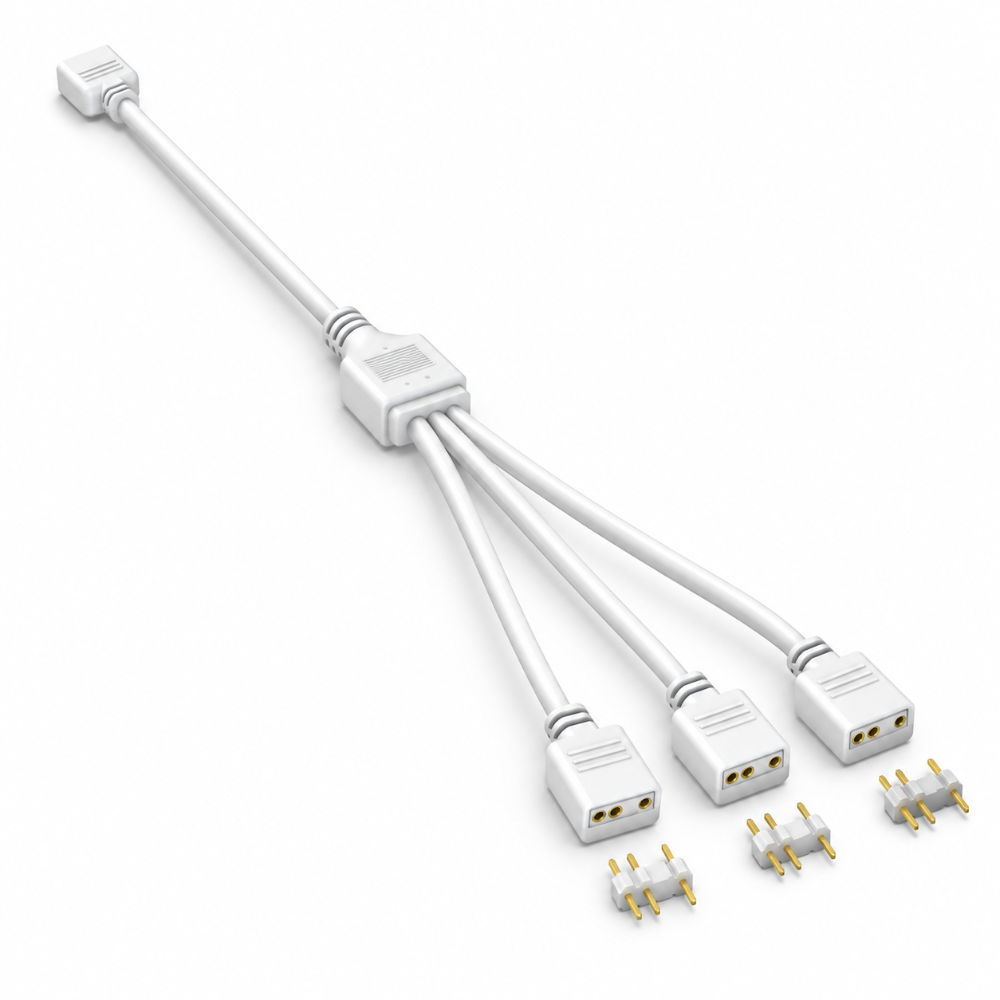 【3C小站】ARGB 5V 3PIN 延長線 1分2 1分3 1分4 RGB 主板 風扇 燈條 馬甲 擴展線 分接線-規格圖5