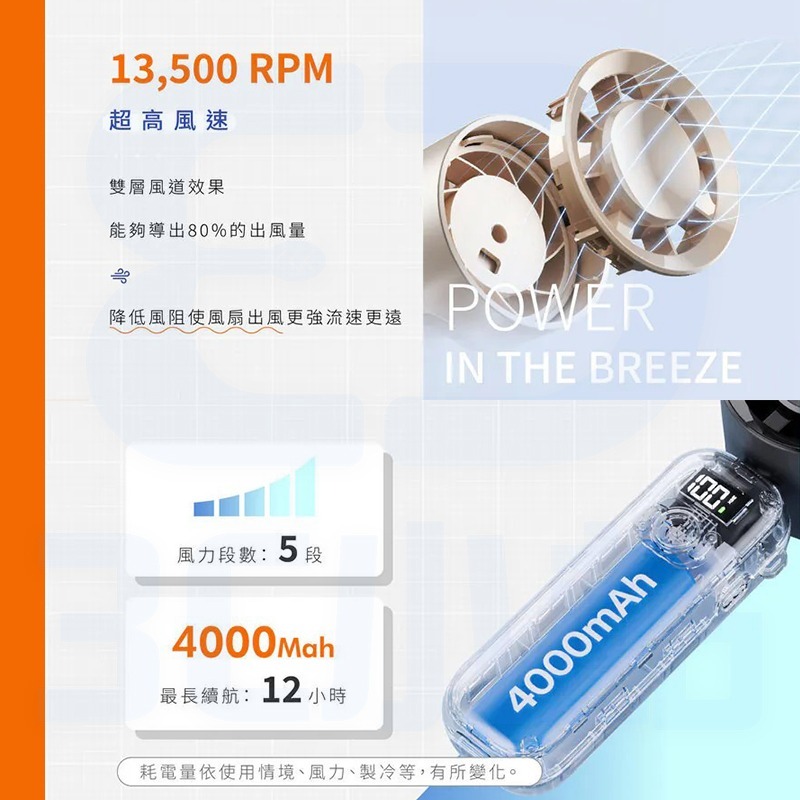【3C小站】手持風扇 製冷風扇 迷你風扇 隨身風扇 巧冰扇 冰敷風扇 摺疊風扇 五段風速 半導體製冷  掛脖-細節圖7