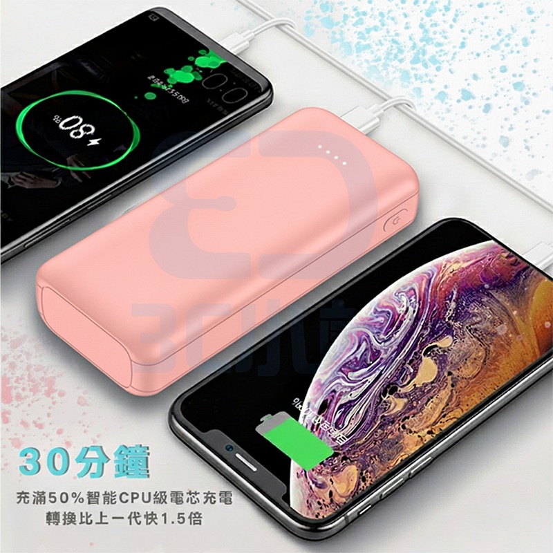 【3C小站】隨身充 行動電源 迷你行動充電 大容量   行動充電 馬卡龍行動電源   粉色行動電源 可攜式行動電源-細節圖4