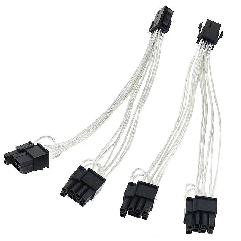 【3C小站】6pin母轉8pin公 高品質顯卡供電線 透明鍍錫線 電腦電源延長線 延長線 主機板 電源線-細節圖4