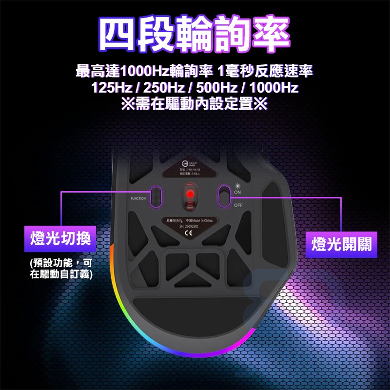 【3C小站】10鍵全自訂電競滑鼠 12000DPI 電競滑鼠 滑鼠 人體工學 編織線 火力鍵 狙擊鍵 RGB燈效-細節圖9