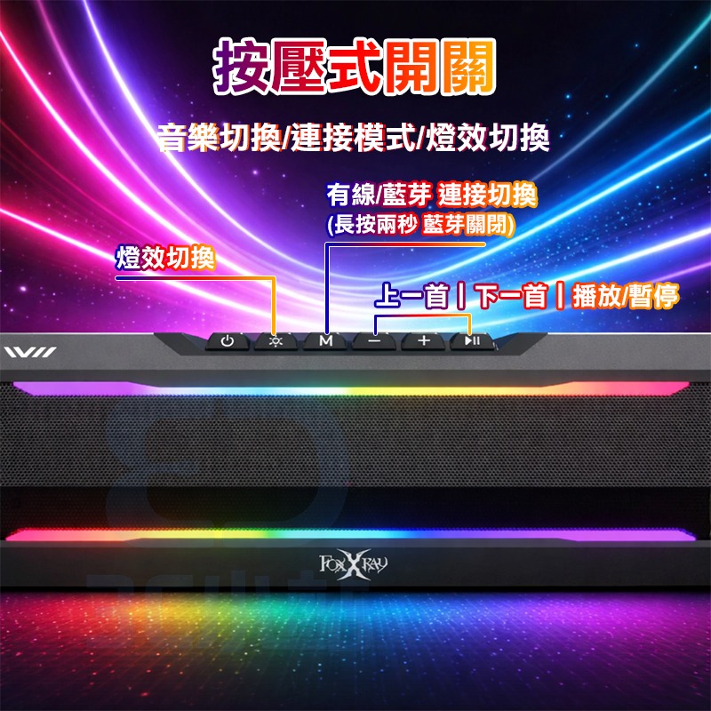 【3C小站】機甲三角腔體雙模式電競聲霸 音響 喇叭 RGB光條 律動燈效 低音震撼 藍芽音響 藍芽喇叭 雙連線模式-細節圖8