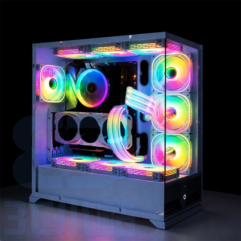 【3C小站】ARGB流光排線 5V3PIN主板線 12+4PIN顯卡線 燈條 電腦裝飾 神光同步 雙面發光 電源發光線-細節圖9