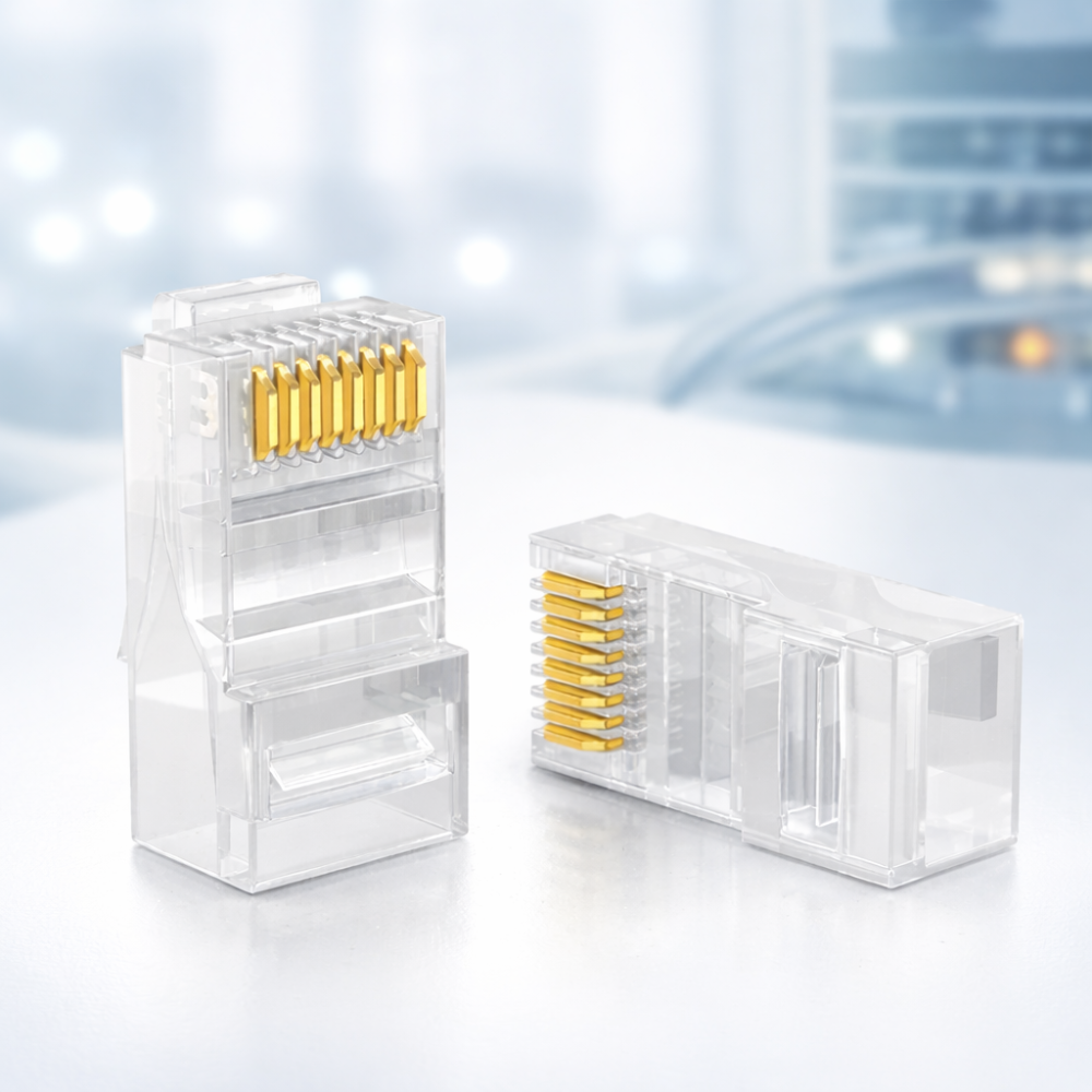 【3C小站】非穿透式水晶頭 網路水晶頭 水晶頭 三叉 鍍金 CAT5e RJ45 CAT6 環保PC 網路介面接頭-細節圖3