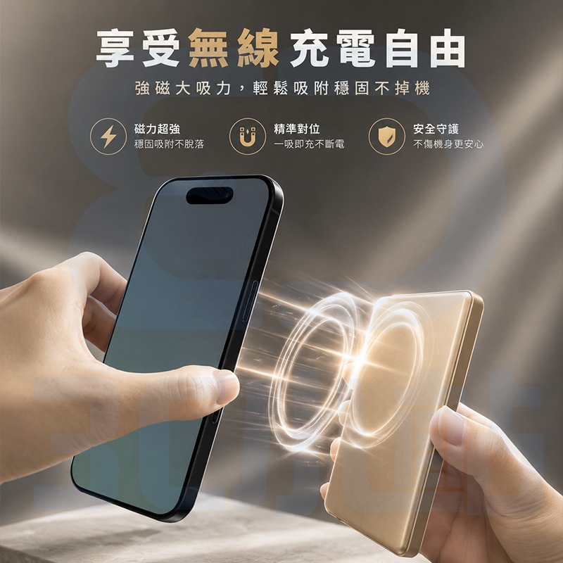 【3C小站】行動充電 5000mAh 15W 超薄磁吸無線充電行動電源 無線充 行充 行動電源 方便攜帶 超薄 磁吸-細節圖4