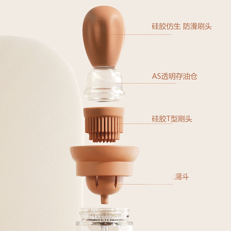 【玻璃定量刷油瓶】 油刷罐 噴油瓶 調味罐 刷油瓶 烤肉刷 油刷 玻璃油壺 油瓶 油罐 油刷瓶 油壺 灰熊SONG-細節圖4