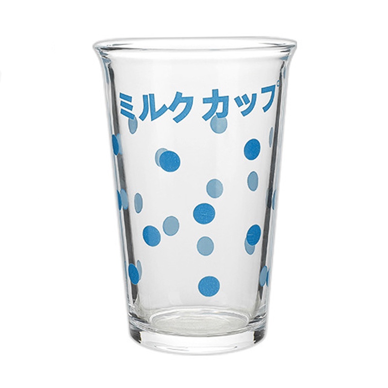 防護包裝【藍波點 玻璃牛奶杯 】 玻璃杯 水杯  杯子 咖啡杯 果汁杯 吸管杯 茶杯 啤酒杯 馬克杯 牛奶杯 拍照杯-細節圖2