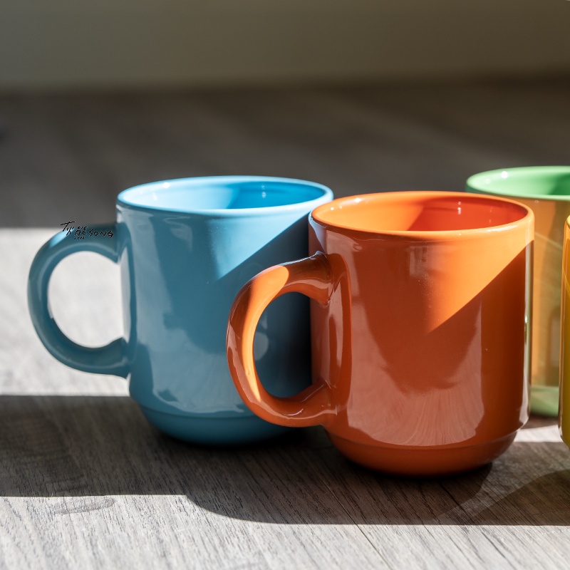 馬卡疊疊陶瓷杯 】陶瓷杯 水杯 可堆疊杯子  雙層陶瓷杯 馬卡杯  ins咖啡杯 馬克杯 加厚陶瓷杯 大容量陶瓷杯-細節圖4