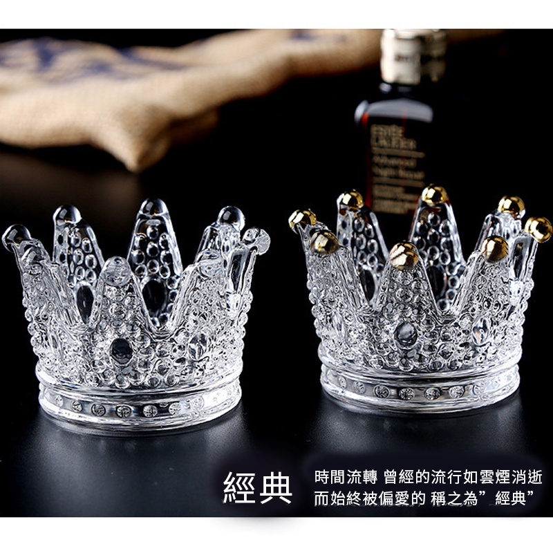 破損包賠【皇冠玻璃蠟燭台 】燭臺 蠟燭臺 燭杯 玻璃燭台 防風燭台 玻璃燭臺 玻璃收納 金色蠟燭-細節圖4