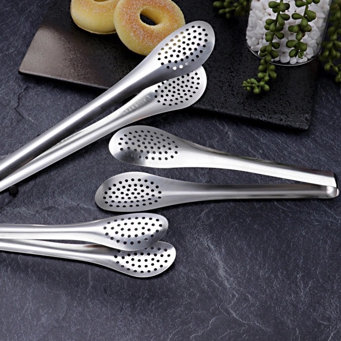 【不鏽鋼多孔料理夾】麵包夾烤肉夾 烘焙夾 料理夾 不鏽鋼夾 多孔夾 牛排夾 燒烤夾-細節圖4